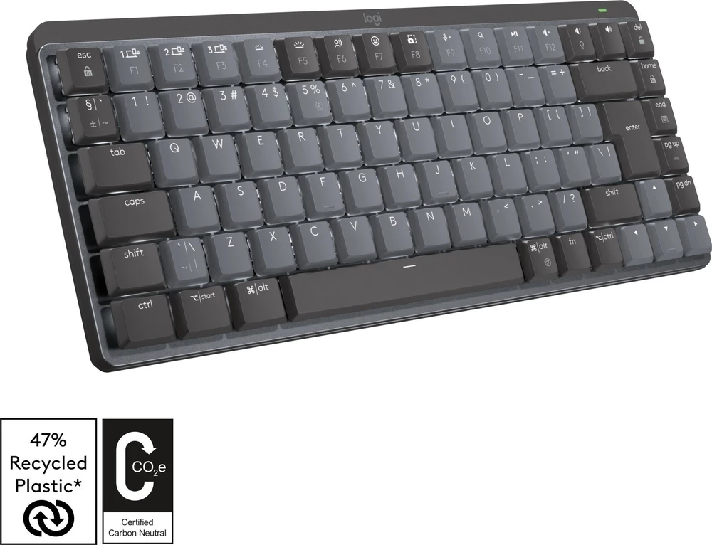 Klaviatūra Logitech MX Mechaninė. MINI belaidė ILLUM. KEYB - - GRAPHITE - UK - EMEA