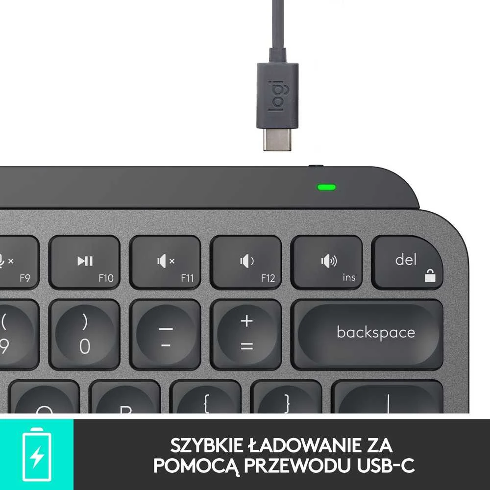 Belaidė klaviatūra Logitech MX Keys Mini, Grafito spalvos