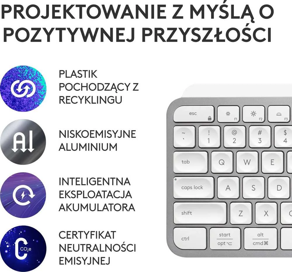 Belaidė klaviatūra Logitech MX Keys S, Išdėstymas: US (Qwerty)