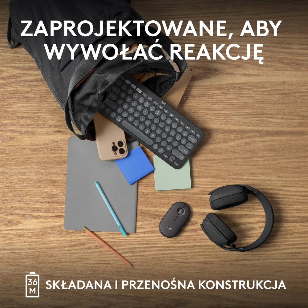 LOGITECH K380S Bluetooth klaviatūra - TONAL GRAPHITE - JAV TARPTAUTINĖ