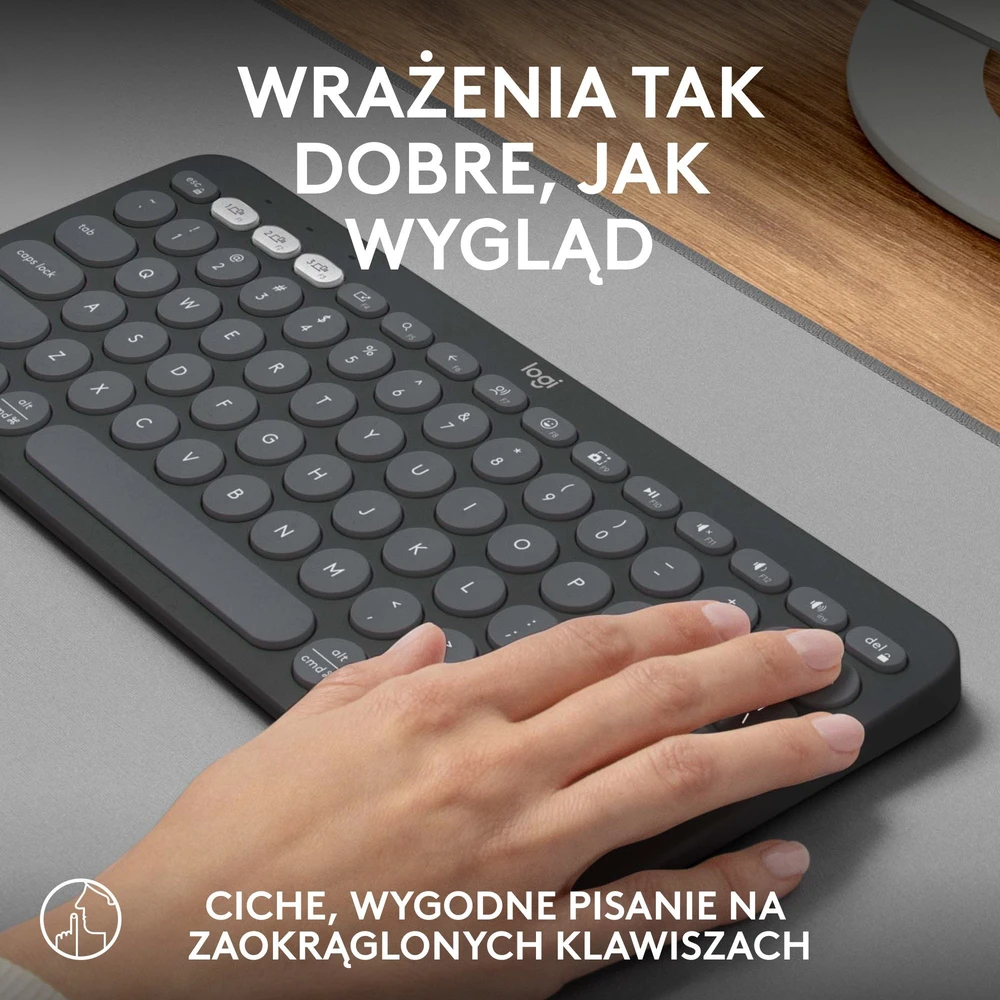 LOGITECH K380S Bluetooth klaviatūra - TONAL GRAPHITE - JAV TARPTAUTINĖ