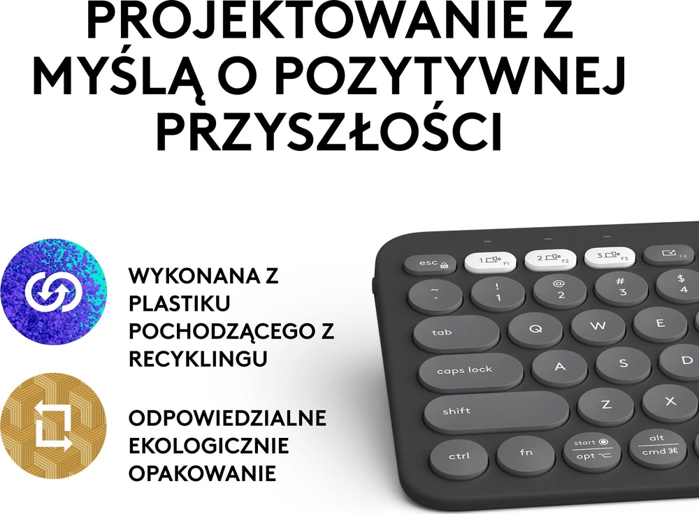 LOGITECH K380S Bluetooth klaviatūra - TONAL GRAPHITE - JAV TARPTAUTINĖ