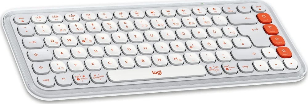 Klaviatūra Logitech POP ICON KEYS - KB OFF Baltas - DEU - CENTRAL-419