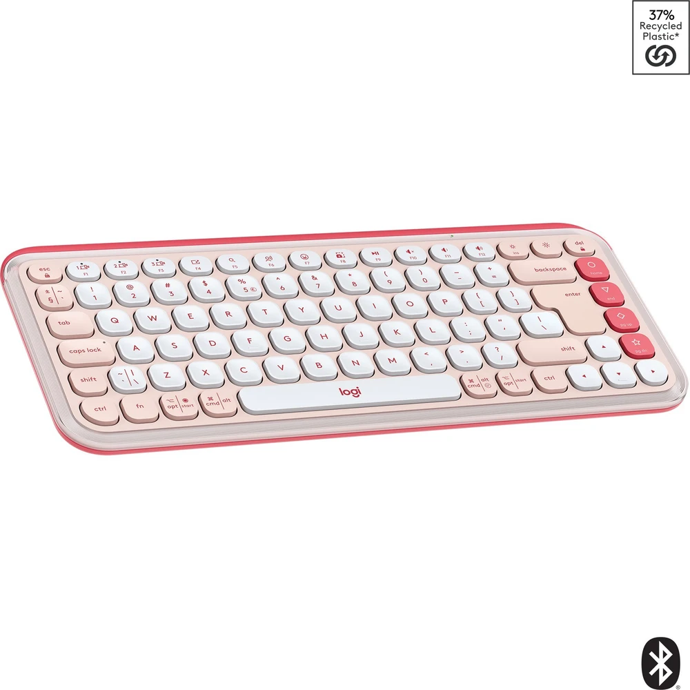 Klaviatūra LOGITECH POP Piktogramos klavišai – ROSE – JAV INT'L – BT – INTNL-973