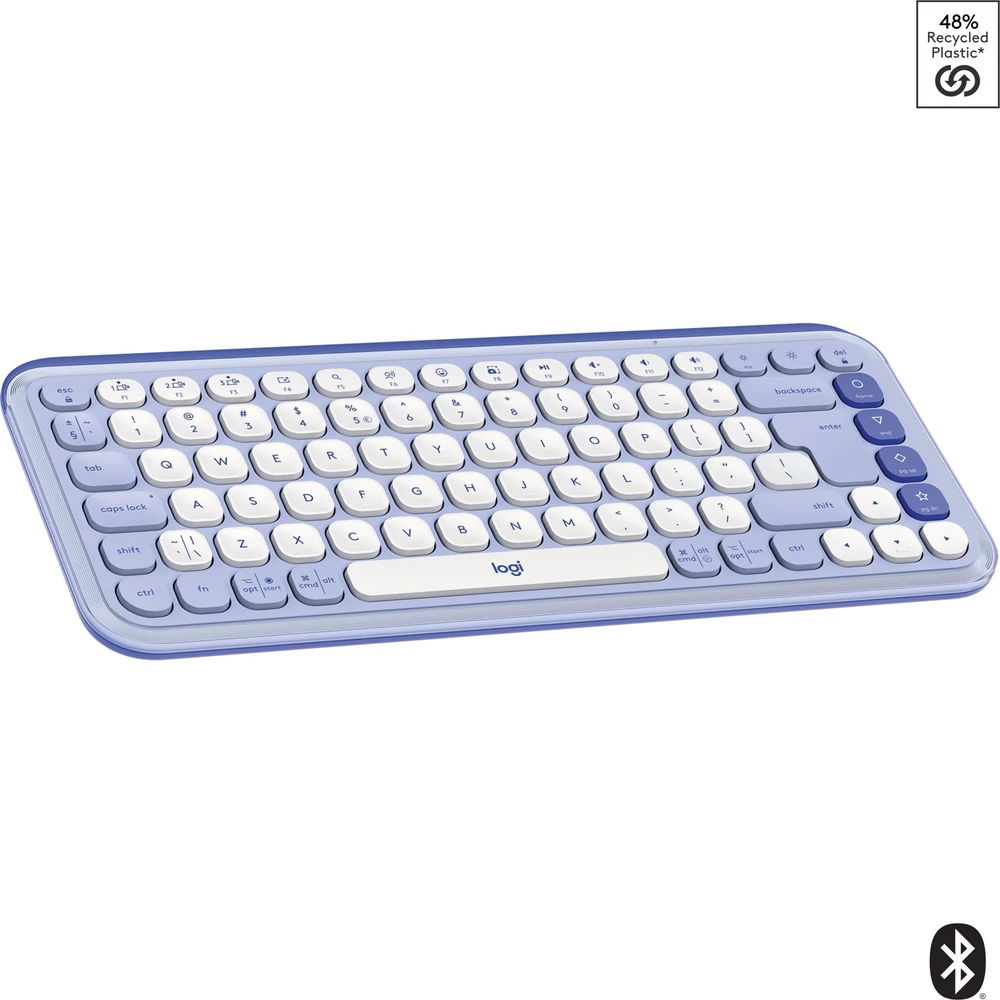 Klaviatūra LOGITECH POP Piktogramų klavišai – ALYVINĖ – JAV INT'L – BT – INTNL-973