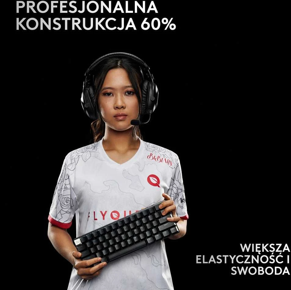 Logitech G PRO X 60 Wireless - US INT'L išdėstymas - GX Optical Tactile Switches - Juodas (Juoda) Optinė Belaidė Žaidimų Klaviatūra