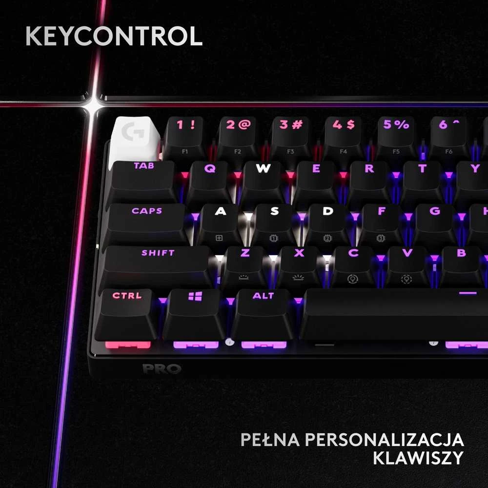 Logitech G PRO X 60 Wireless - US INT'L išdėstymas - GX Optical Tactile Switches - Juodas (Juoda) Optinė Belaidė Žaidimų Klaviatūra