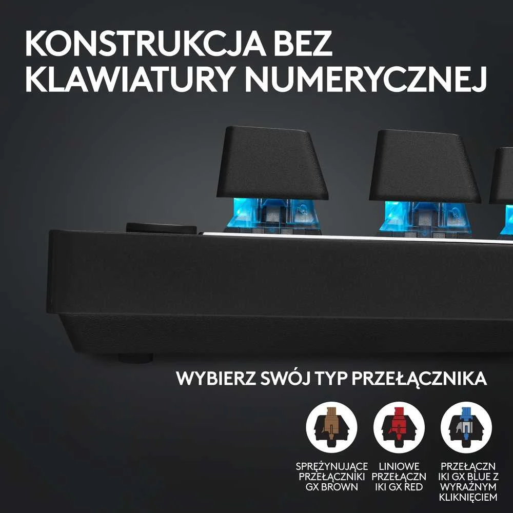 Žaidimų klaviatūra Logitech G Pro X TKL Lightspeed, US išdėstymas, Juodos spalvos