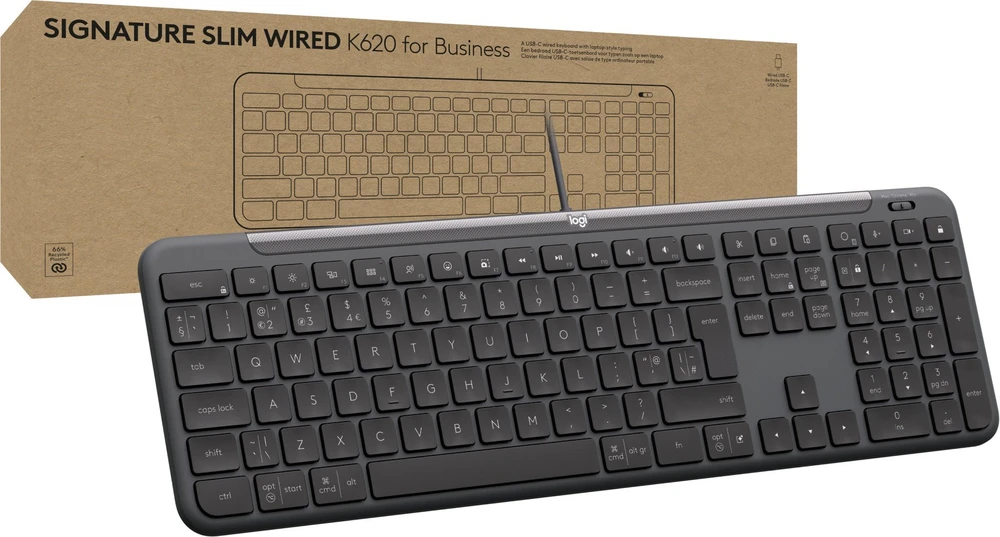 LOGITECH Signature Slim K620 Klaviatūra su laidu verslui - GRAPHITE - US INT'L - USB - N/A - INTNL-973 - USB-C