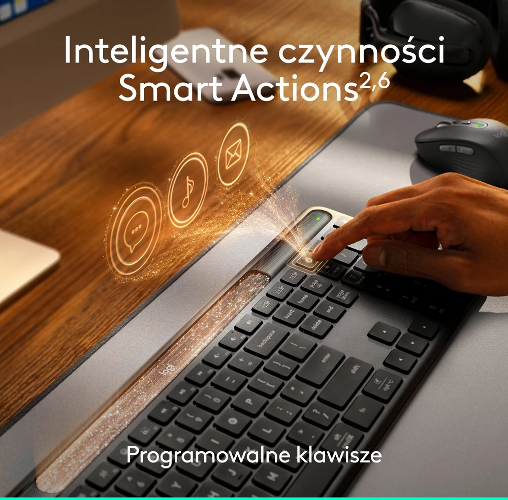 Belaidė klaviatūra Logitech Signature Slim Solar+ K980s, grafito spalvos, 920-013764