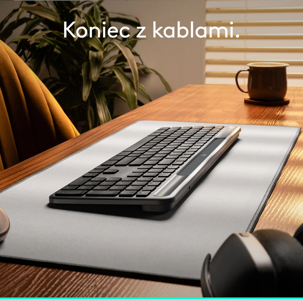 Belaidė klaviatūra Logitech Signature Slim Solar+ K980s, grafito spalvos, 920-013764