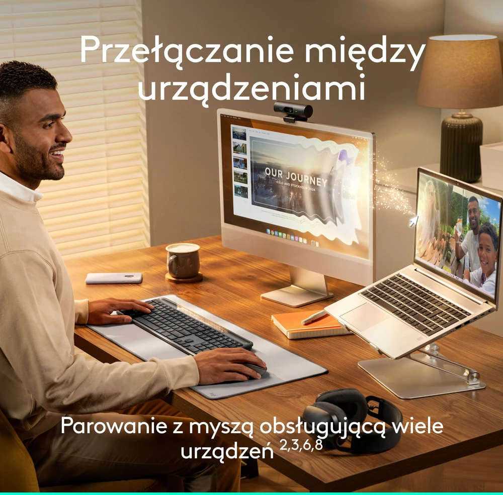 Belaidė klaviatūra Logitech Signature Slim Solar+ K980s, grafito spalvos, 920-013764