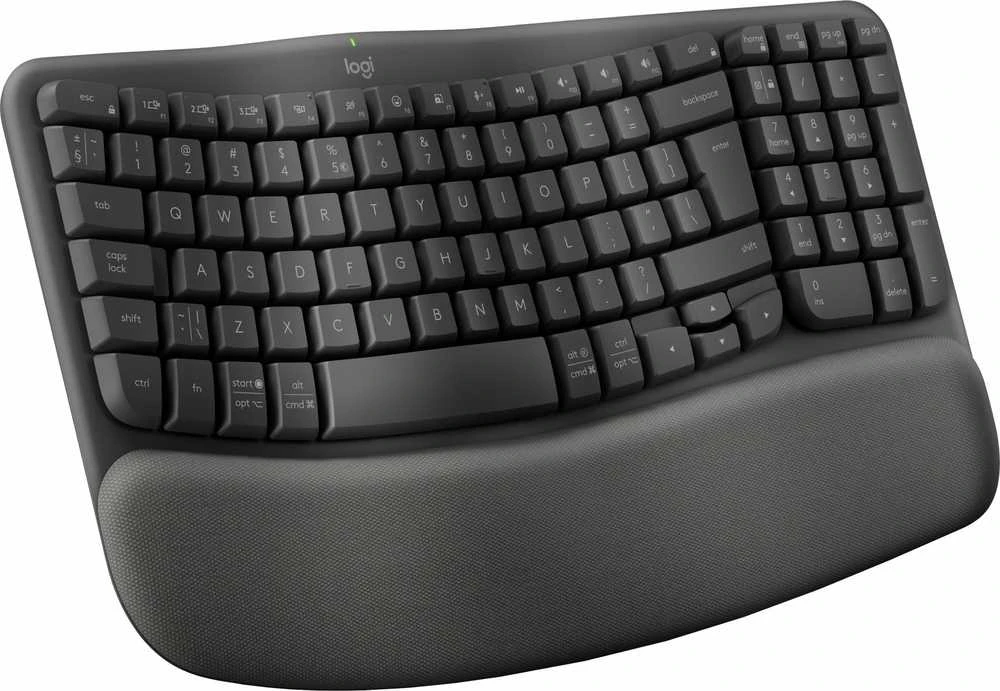 Logitech Wave Keys Belaidė klaviatūra, RF belaidė + Bluetooth, US Int + UKR, Graphite