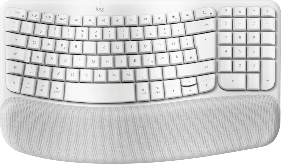 Klaviatūra Logitech WAVE KEYS FOR MAC belaidė ERGO - KEYB-OFFWHITE-DEU-CENTRAL-419