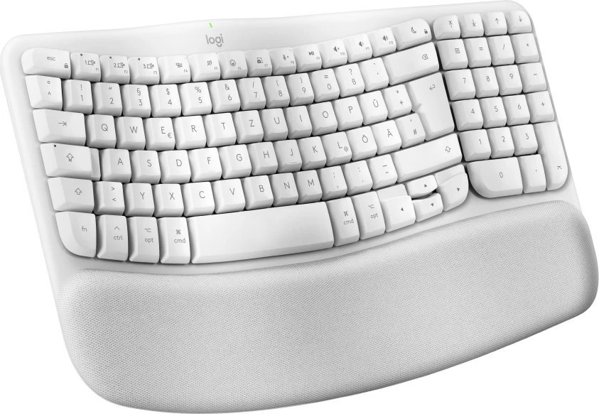 Klaviatūra Logitech WAVE KEYS FOR MAC belaidė ERGO - KEYB-OFFWHITE-DEU-CENTRAL-419