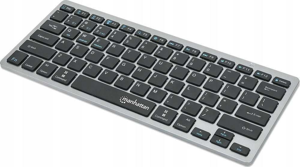 Klaviatūra MANHATTAN Slim Funktastatur anthrazit Bluetooth 3.0/2.4GHz