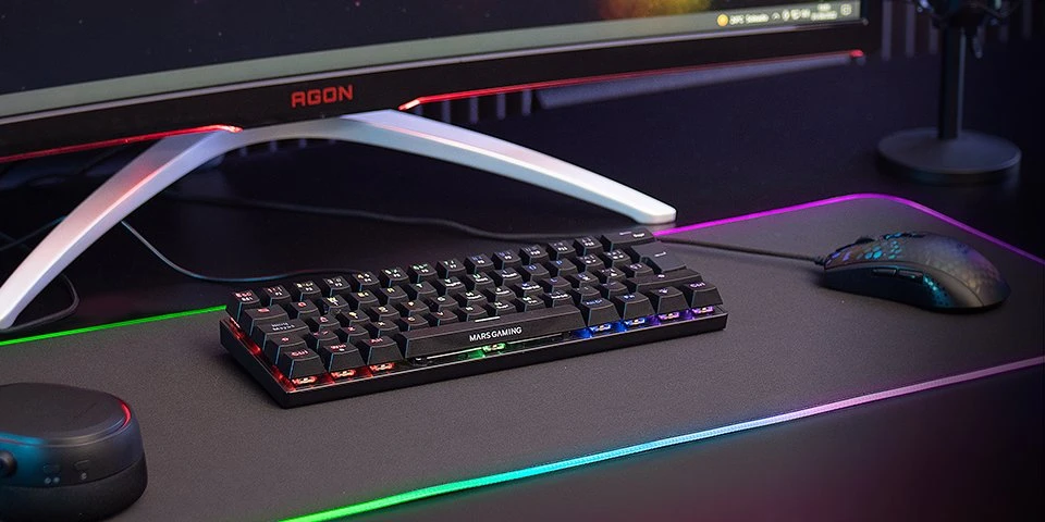 Klaviatūra Mars Gaming MK60BUS Mėlyna su jungikliais