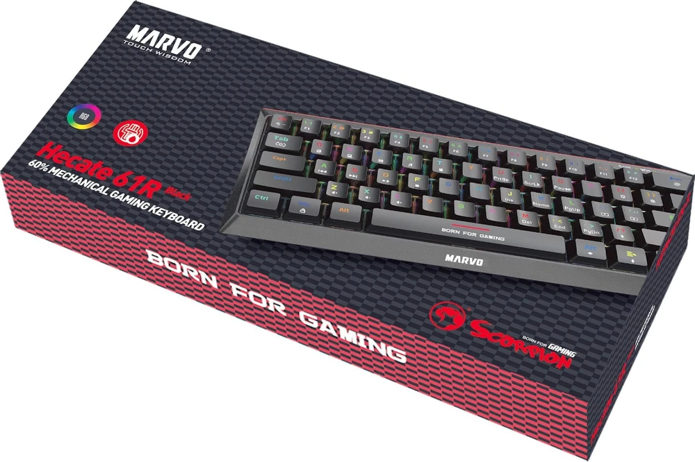 Klaviatūra Marvo KG962 60% su RGB (US,
