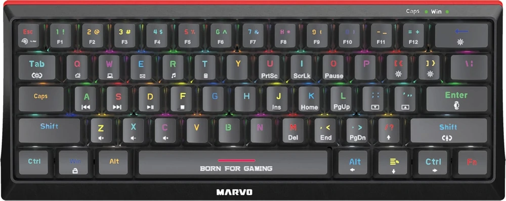 Klaviatūra Marvo KG962 60% su RGB (US,