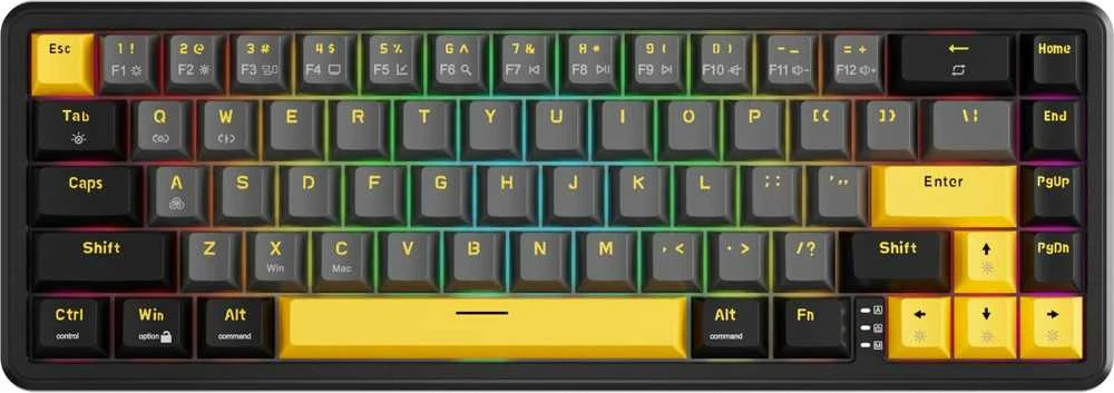 MARVO KG964 Magma M40 RGB Laidinė žaidimų klaviatūra | USB | Juoda, 60%