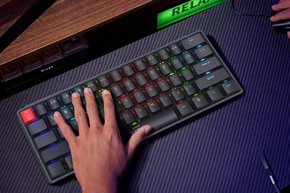 Klaviatūra Klav.Marvo Saber 61 KG933 RGB 60% balta