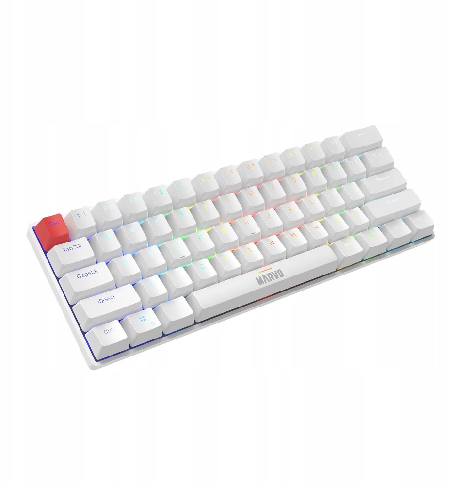 Klaviatūra Klav.Marvo Saber 61 KG933 RGB 60% balta