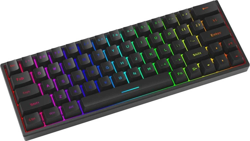 Marvo KG955W Shogo 63W belaidė žaidimų klaviatūra raudoni switchai juoda
