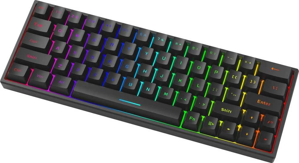 Marvo KG955W Shogo 63W belaidė žaidimų klaviatūra raudoni switchai juoda