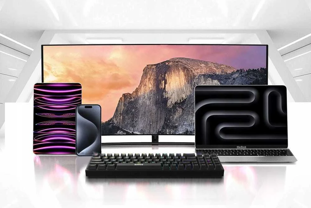 Marvo KG956W Shogo 78W belaidė žaidimų klaviatūra raudoni switchai juoda