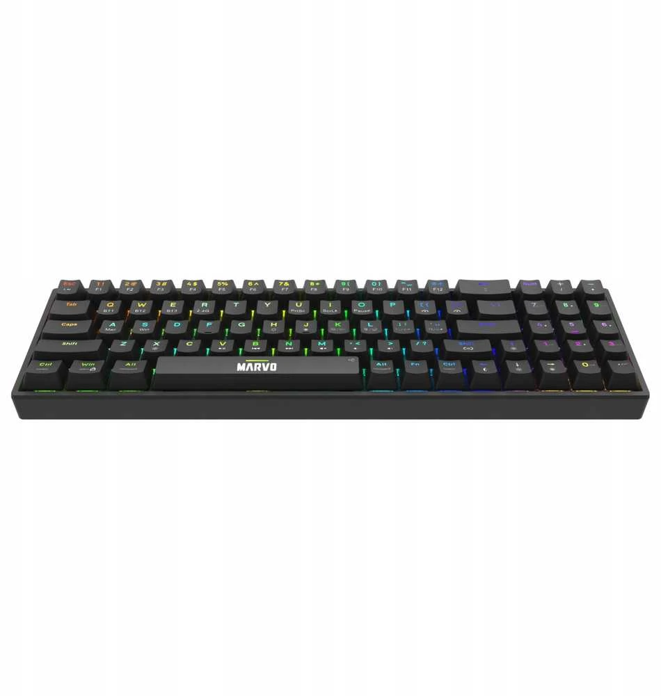 Marvo KG956W Shogo 78W belaidė žaidimų klaviatūra raudoni switchai juoda