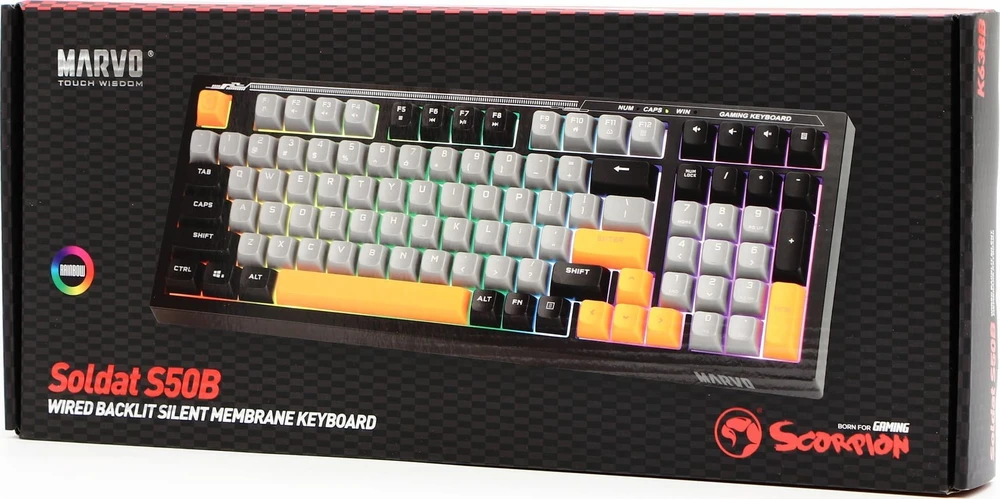 Klaviatūra Klav.Marvo K638B Soldat S50B