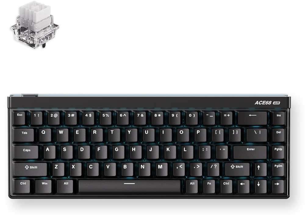 MCHOSE Ace 68 Air laidinė magnetinė žaidimų klaviatūra | Mount Tai Switch GT | Aurora Juodas
