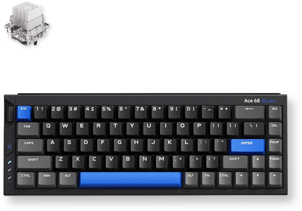 Klaviatūra MCHOSE Ace 68 Turbo Full-aluminum Esports Magnetinė Hall Effect (Cyber Juodas)