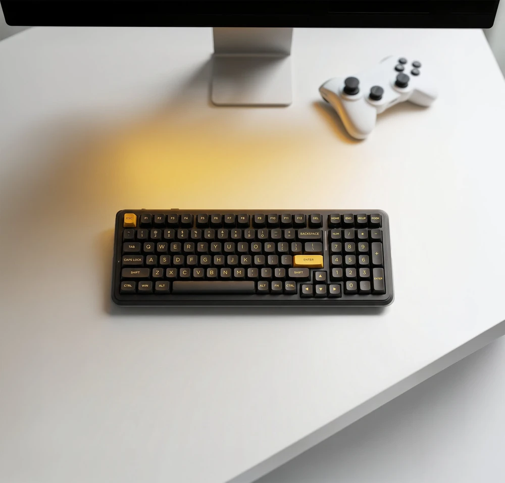 Klaviatūra žaidimams Mchose MC-K99V3-7 belaidė mechaninė MCHOSE Icy Creamsicle su pašvietimu juoda