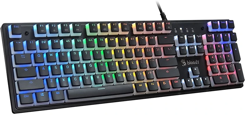 Klaviatūra žaidimams A4Tech Bloody S520N BLMS Mėlyna su laidu mechaninė su pašvietimu juoda