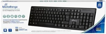 Klaviatūra MediaRange Wireless QWERTY GR Juodas (MROS111-GR)
