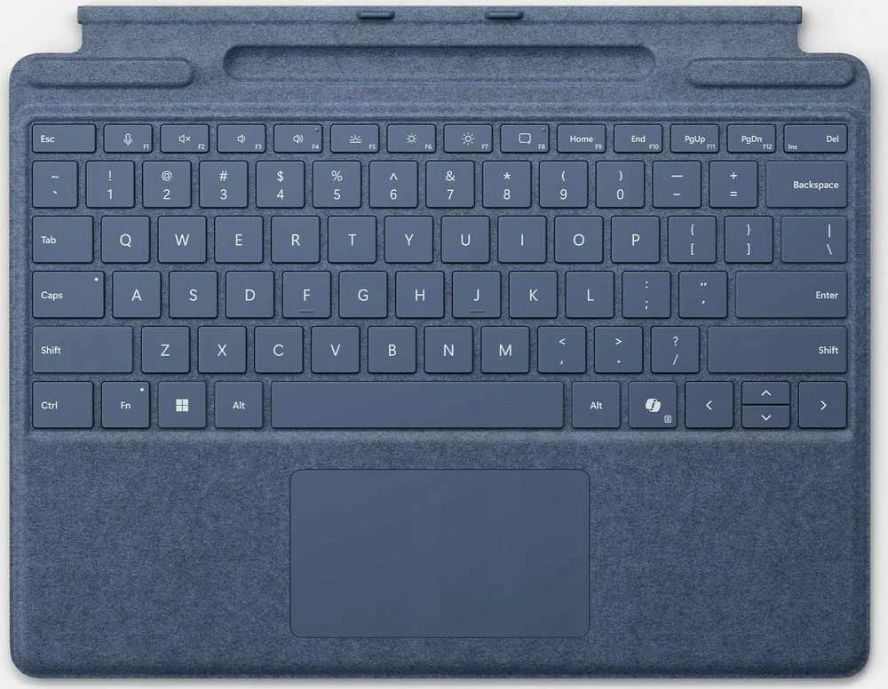 Mėlyna Microsoft Surface Pro Klaviatūra with Stiftaufbewahrung, klaviatūra - mėlynas, DE-išdėstymas, for Surface Pro (11. Edition)/10 verslui/9/8