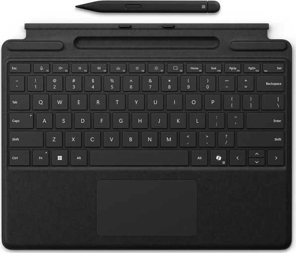 Microsoft Surface Pro Klaviatūra with Slim Pen, klaviatūra - juodas, DE-išdėstymas, for Surface Pro (11. Edition)/10 verslui/9/8
