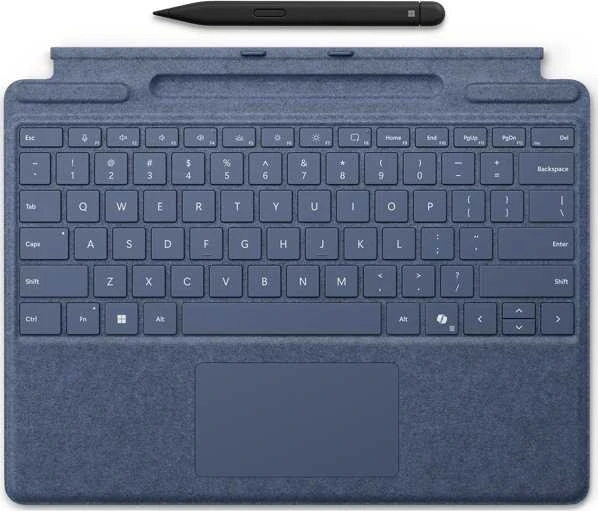Microsoft Surface Pro 8/9/X 13" dėklas su klaviatūra ir rašikliu, vokiečių k. (QWERTZ) išdėstymas, mėlynos spalvos