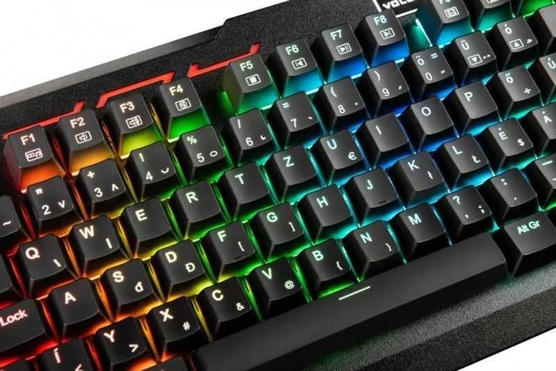 Klaviatūra Modecom Volcano Hammer Brown jungiklis (K-MC-HAMMER-U-BROWN-RGB-DE)