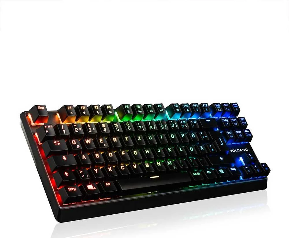 Klaviatūra žaidimams Modecom Volcano Lanparty Plus Outemu Brown su laidu mechaninė su pašvietimu juoda