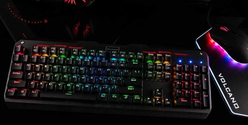 Klaviatūra Modecom Volcano Hammer Outemu Mėlyna (K-MC-HAMMER-U-Mėlynas-RGB-DE)