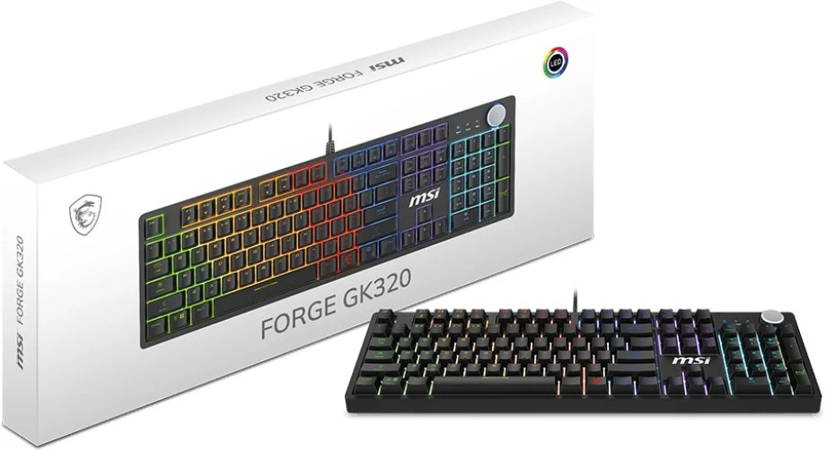 MSI FORGE GK-320 Raudonas Klaviatūra žaidimams, verkabelt