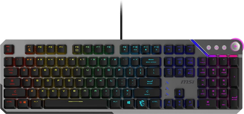MSI STRIKE 600 V2 SILENT | Klaviatūra žaidimams | su laidu | US | Mechaninė - Silent