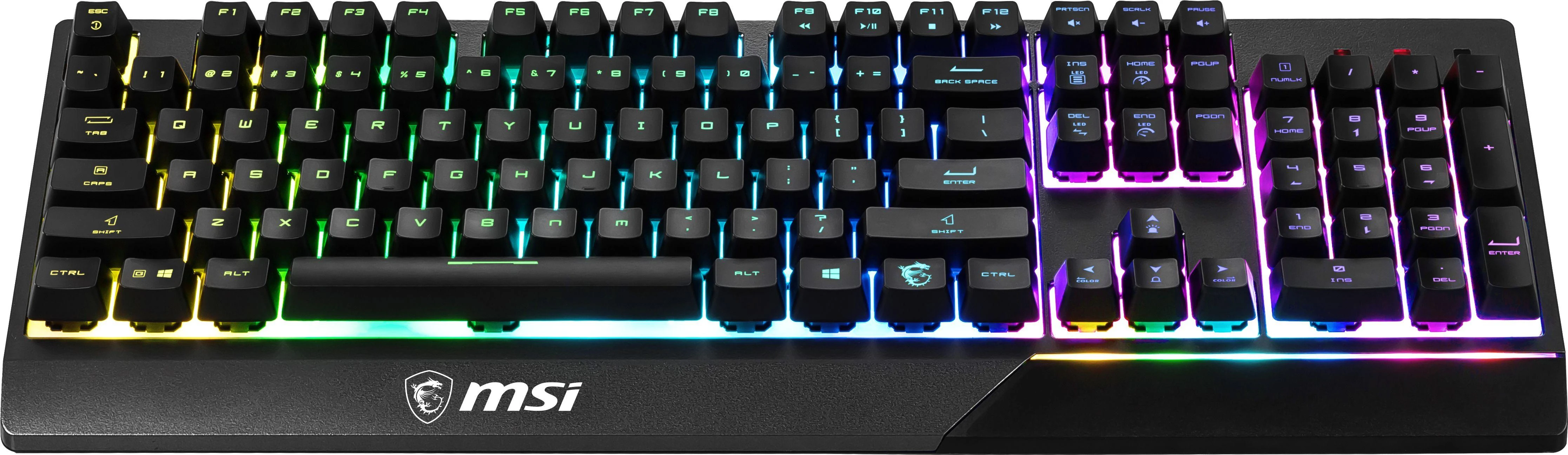 Mecha-membraninė Žaidimų klaviatūra MSI Vigor GK30, su RGB pašvietimu, US išdėstymas
