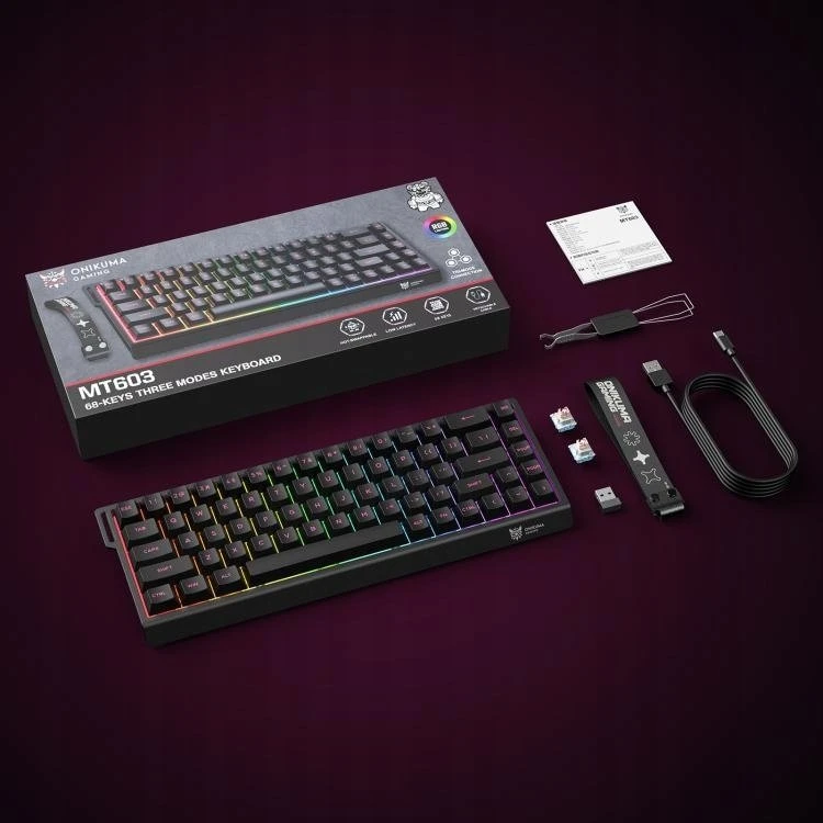 Onikuma MT603 Klaviatūra žaidimams (Juodas)