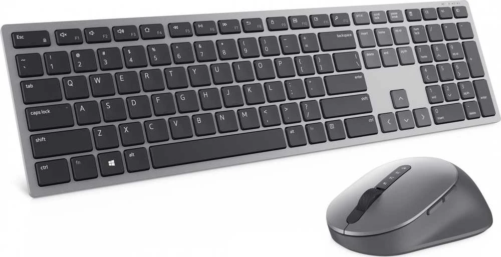 Dell Premier Multi-Device Klaviatūra ir pelė | KM7321W | Klaviatūros ir pelės rinkinys | Wireless | Ukrainian | Titanium Gray | 2.4 GHz, Bluetooth 5.0
