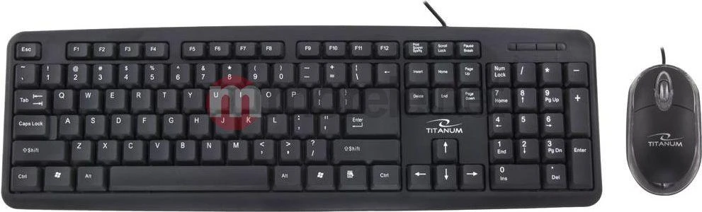 TITANUM TK106 klaviatūra su pele USB Juodas