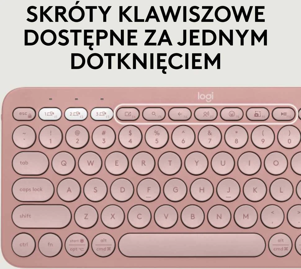 Klaviatūra ir pelė Logitech Pebble 2 Combo for Mac, rožinės spalvos