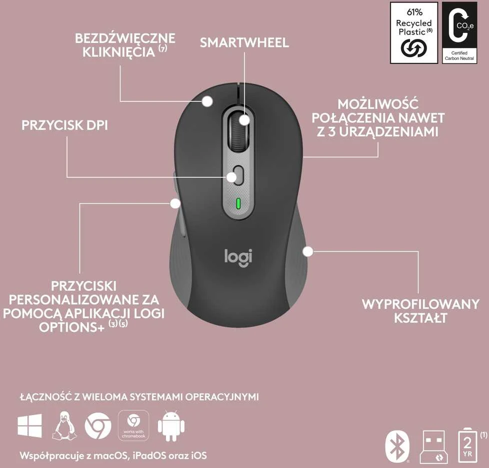 Klaviatūra ir pelė Logitech Signature Slim Combo MK950